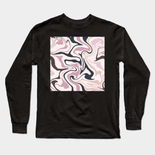 Retro Groovy Abstract Pattern Design Long Sleeve T-Shirt